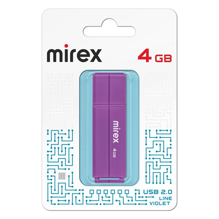 Флэш-диск 4GB Mirex Line фиолетовый