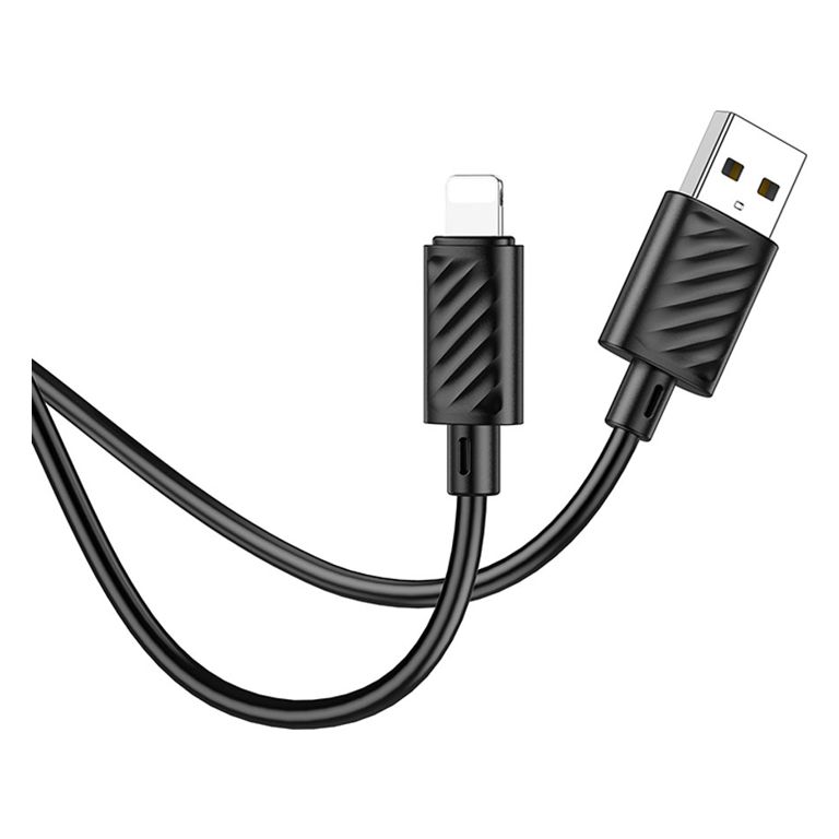 Кабель USB-iPhone8pin 1м Hoco X88 чёрный