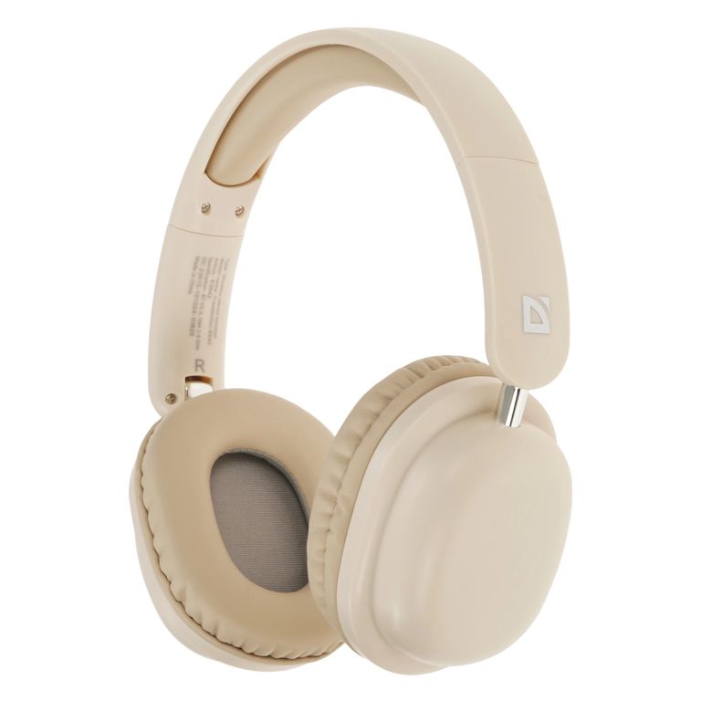 Гарнитура полноразмерная Defender B640 FreeMotion Bluetooth, 200 mAч, складная, зарядка TypeC, бежев