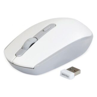 Мышь беспроводная бесшумная SmartBuy 280AG One белый/серый