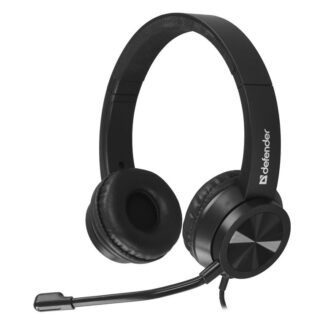 Наушники с микрофоном проводные Defender Tune 150 черные