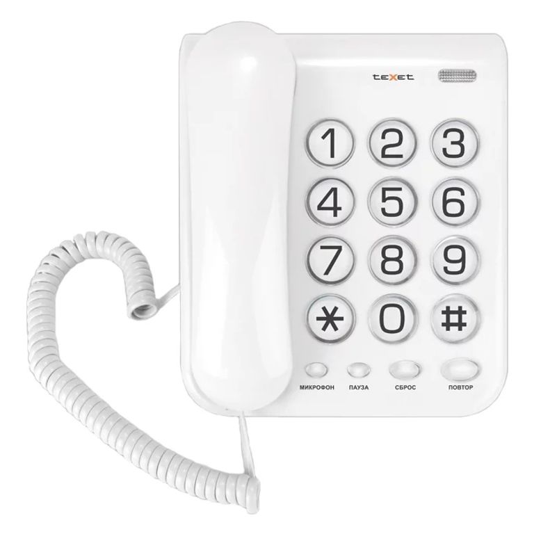 Проводной телефон TeXet TX-262 светло-серый