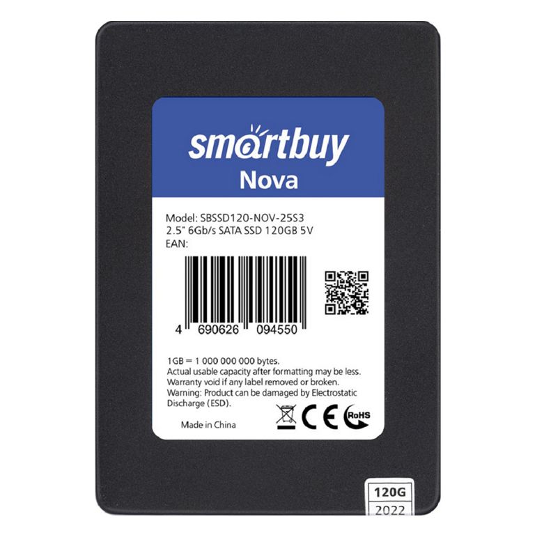 Жесткий диск SSD SmartBuy 2,5' 120GB Nova SBSSD120-NOV-25S3