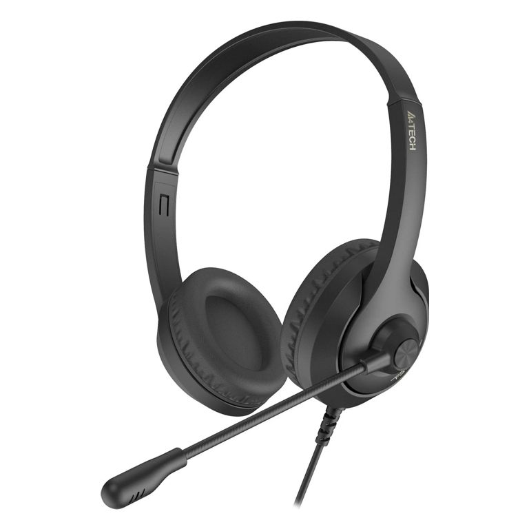 Наушники с микрофоном проводные A4Tech Fstyler FH100i черный (FH100I (STONE BLACK))